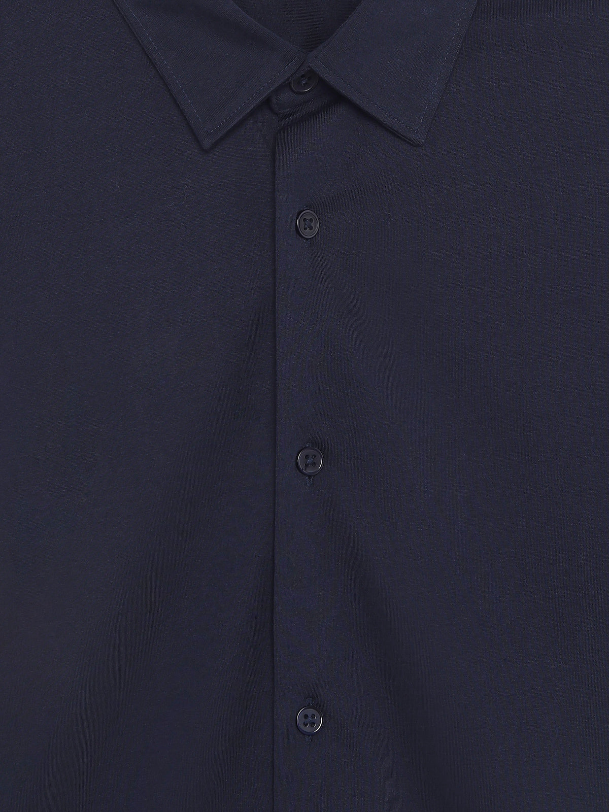 Regular Fit 100% Cotton Shirt - Navy Blue