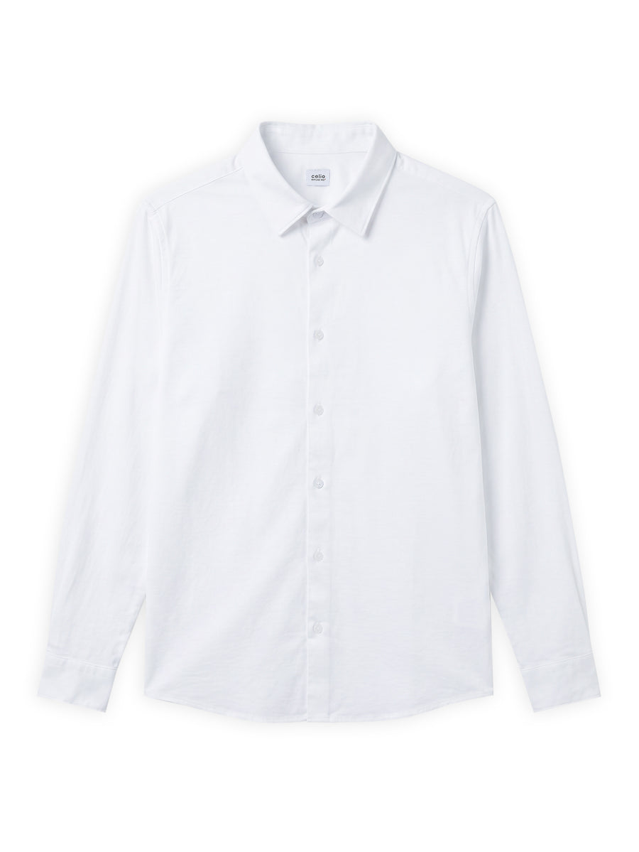 Regular Fit 100% Cotton Shirt - White