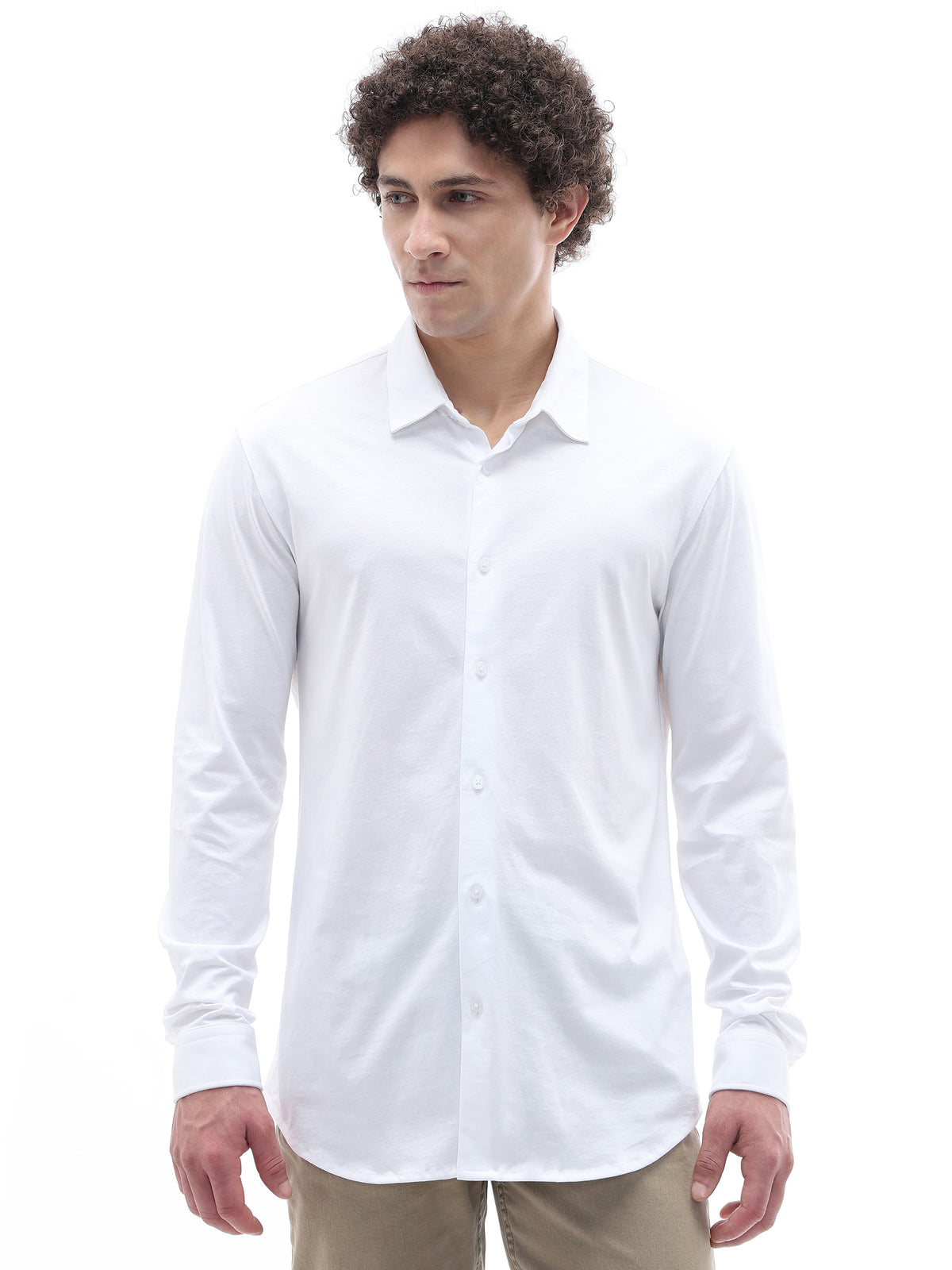 Regular Fit 100% Cotton Shirt - White