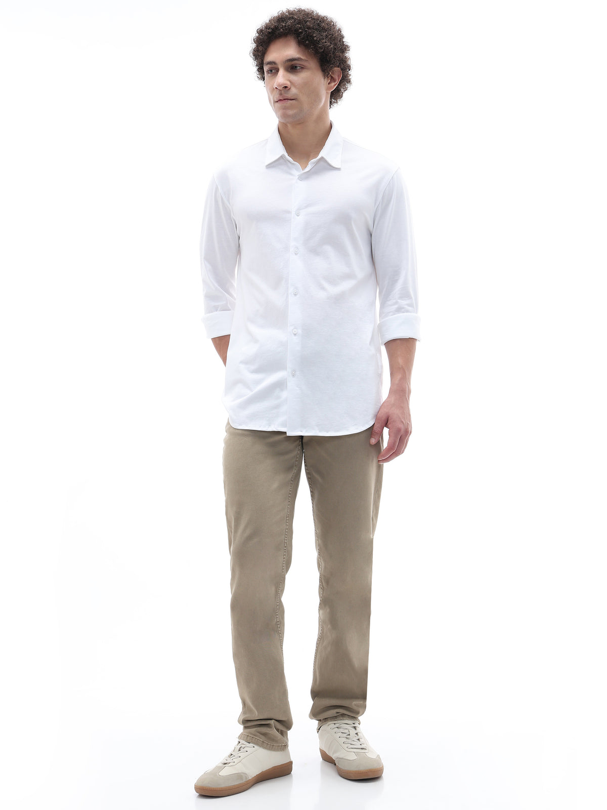 Regular Fit 100% Cotton Shirt - White