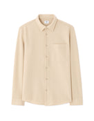 Regular Fit Polyester Spread Collar Shirt - Beige