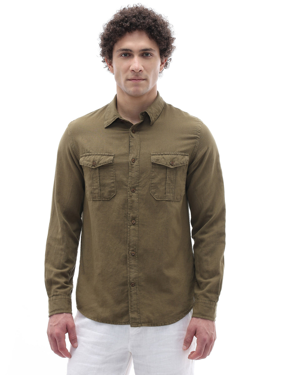 Regular Fit Shirt - Olive Green