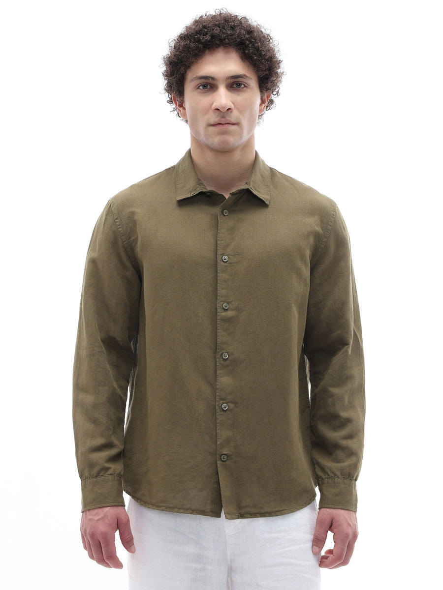 Regular Fit Shirt - Olive Green