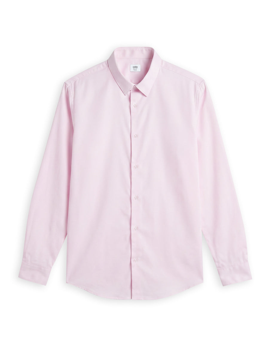 Slim Fit 100% Cotton Shirt - Pink