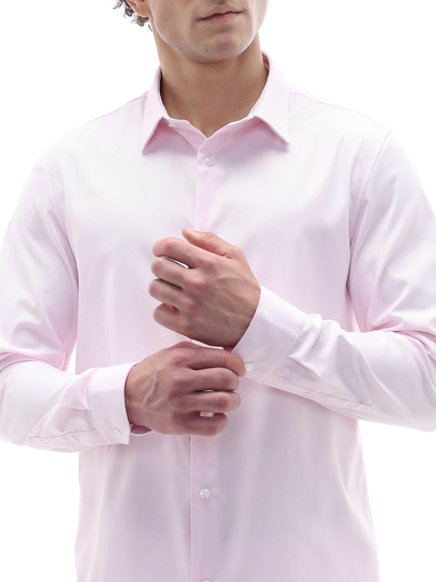 Slim Fit 100% Cotton Shirt - Pink