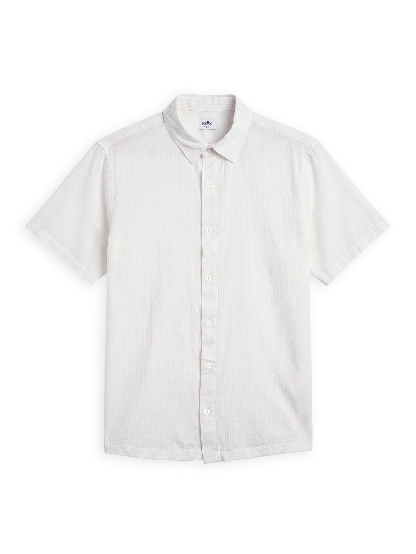 Regular Fit Textured Shirt - Off White