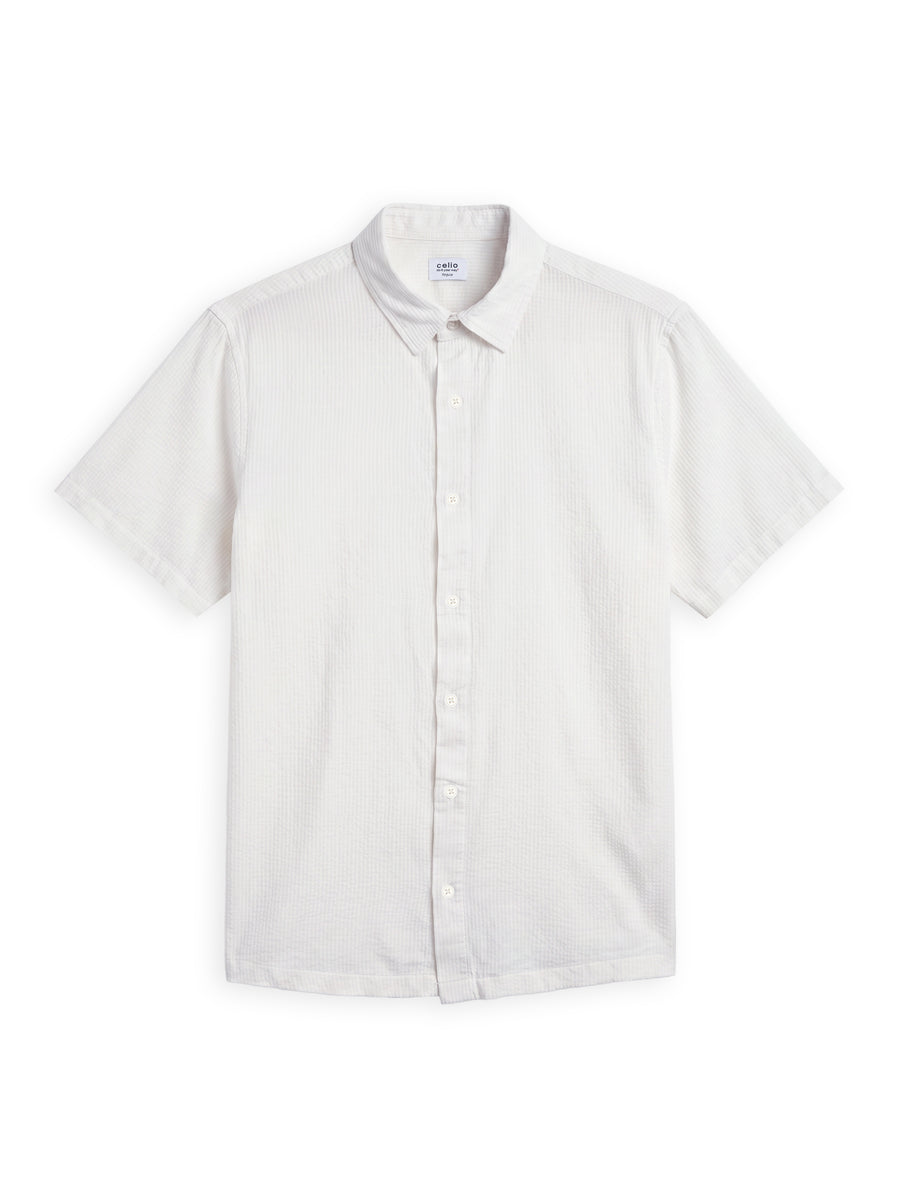 Regular Fit Textured Shirt - Off White