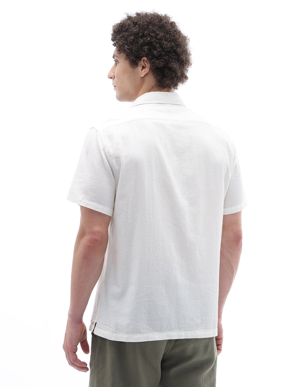 Regular Fit Textured Shirt - Off White