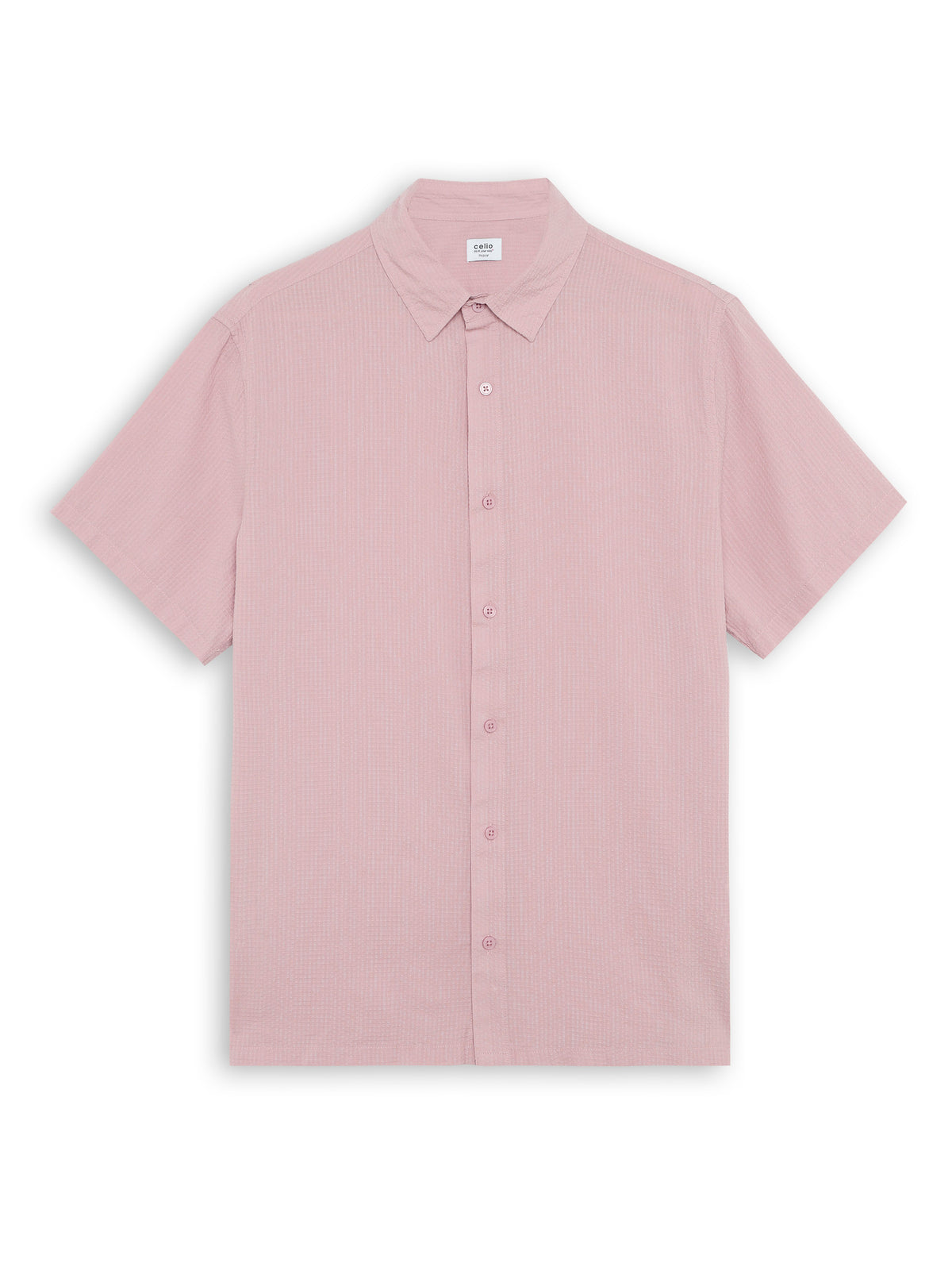 Regular Fit 100% Cotton Textured Shirt - Purple