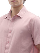 Regular Fit 100% Cotton Textured Shirt - Purple