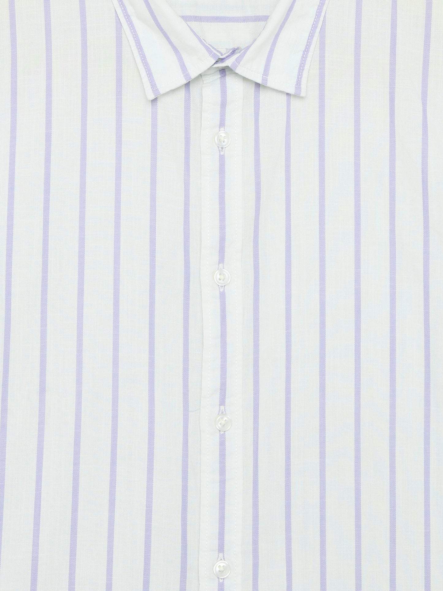 Celio Stripes Regular Fit Cotton Green Shirts