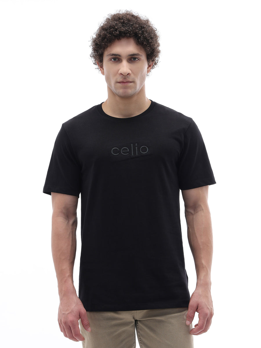 Regular Fit 100% Cotton T-Shirt - Black
