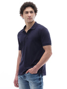 Straight Fit 100% Cotton T-Shirt - Navy Blue