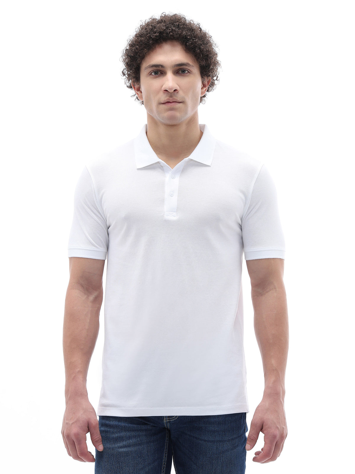 Straight Fit 100% Cotton T-Shirt - White