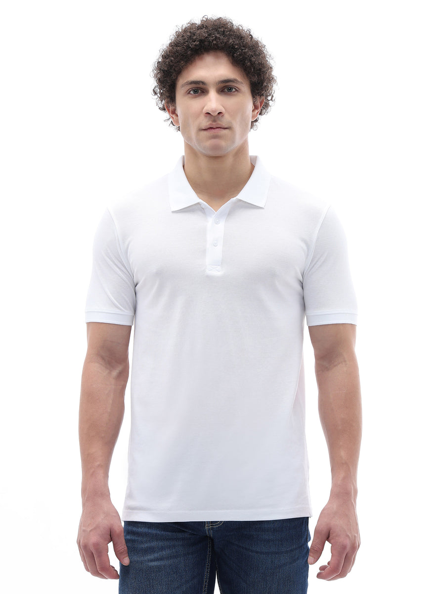 Straight Fit 100% Cotton T-Shirt - White