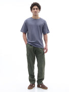 Boxy Fit Crew Neck T-Shirt - Blue