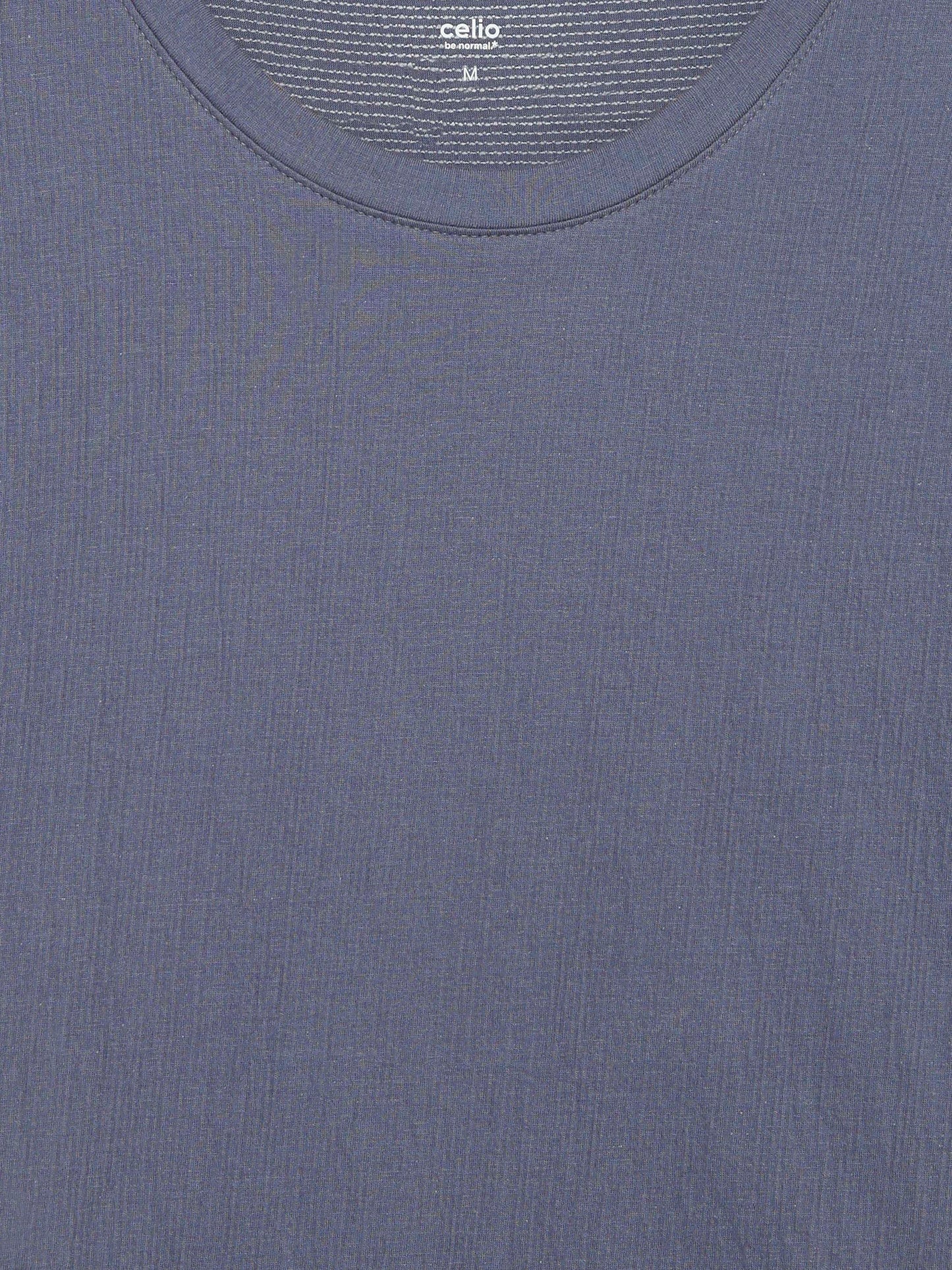 Boxy Fit Crew Neck T-Shirt - Blue