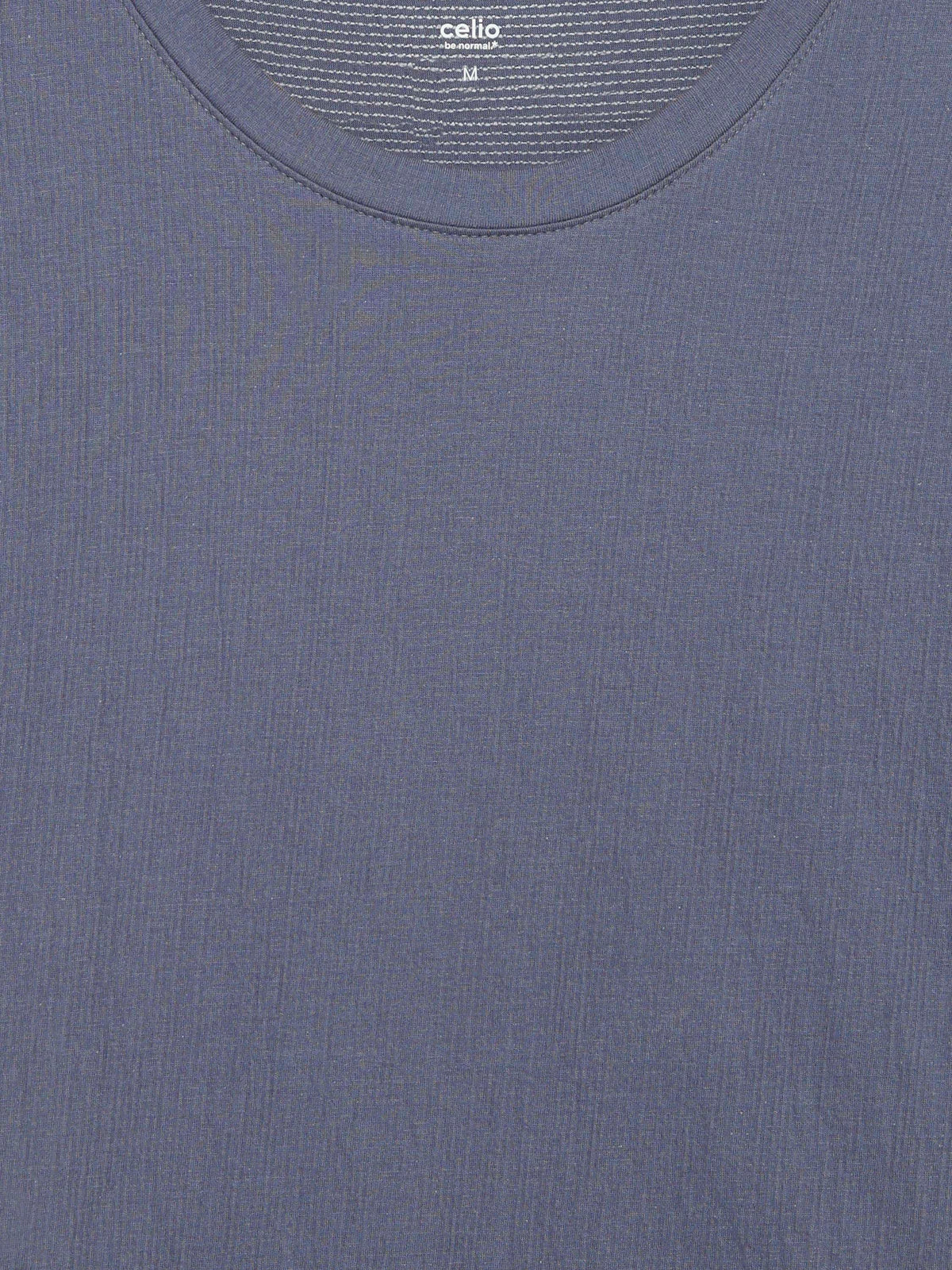 Boxy Fit Crew Neck T-Shirt - Blue