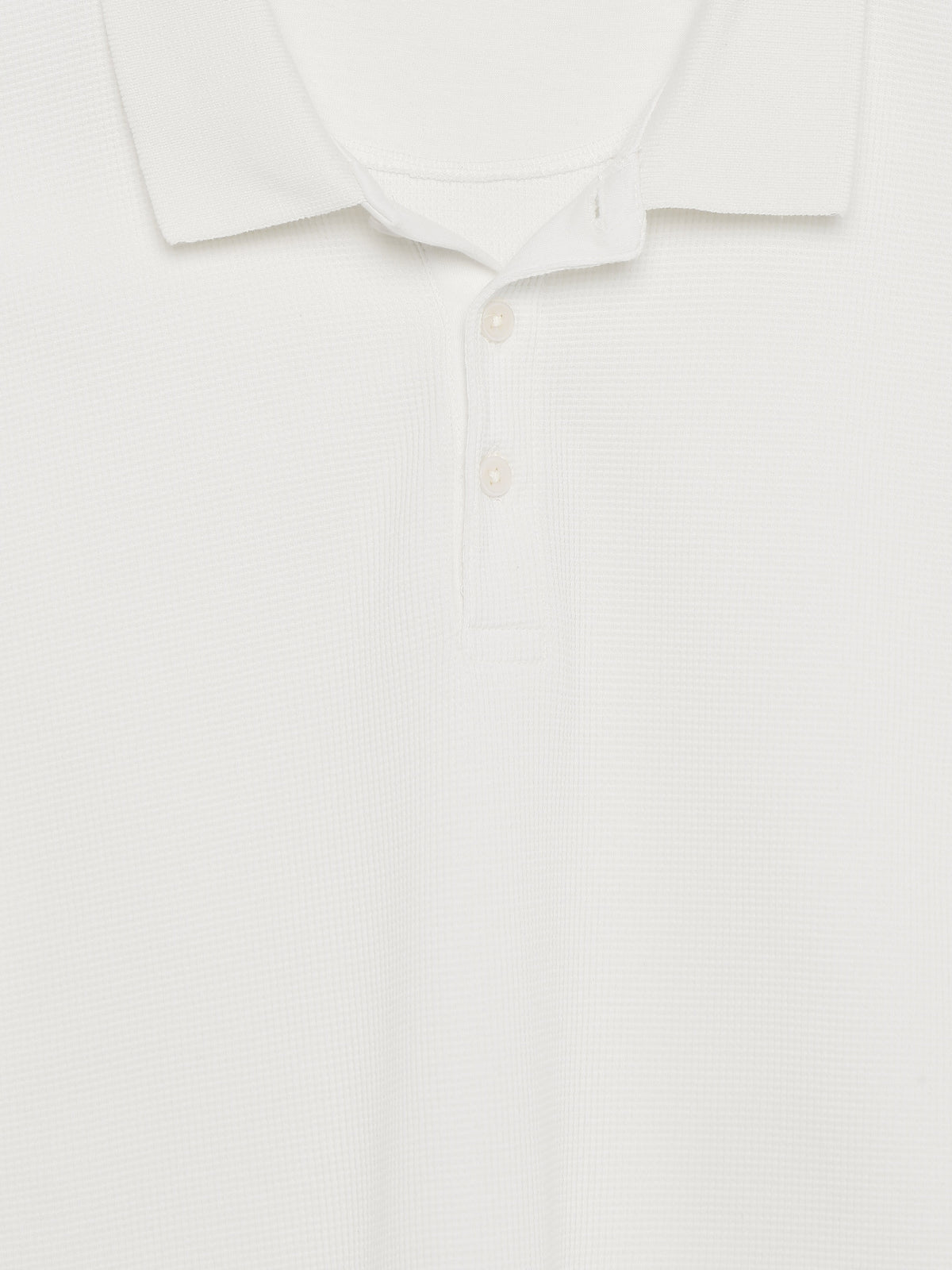 Straight Fit Structured T-Shirt - Off White