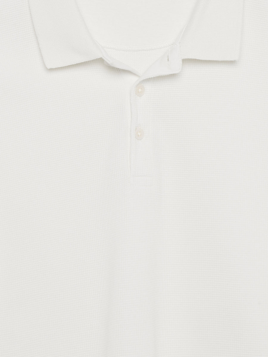 Straight Fit Structured T-Shirt - Off White