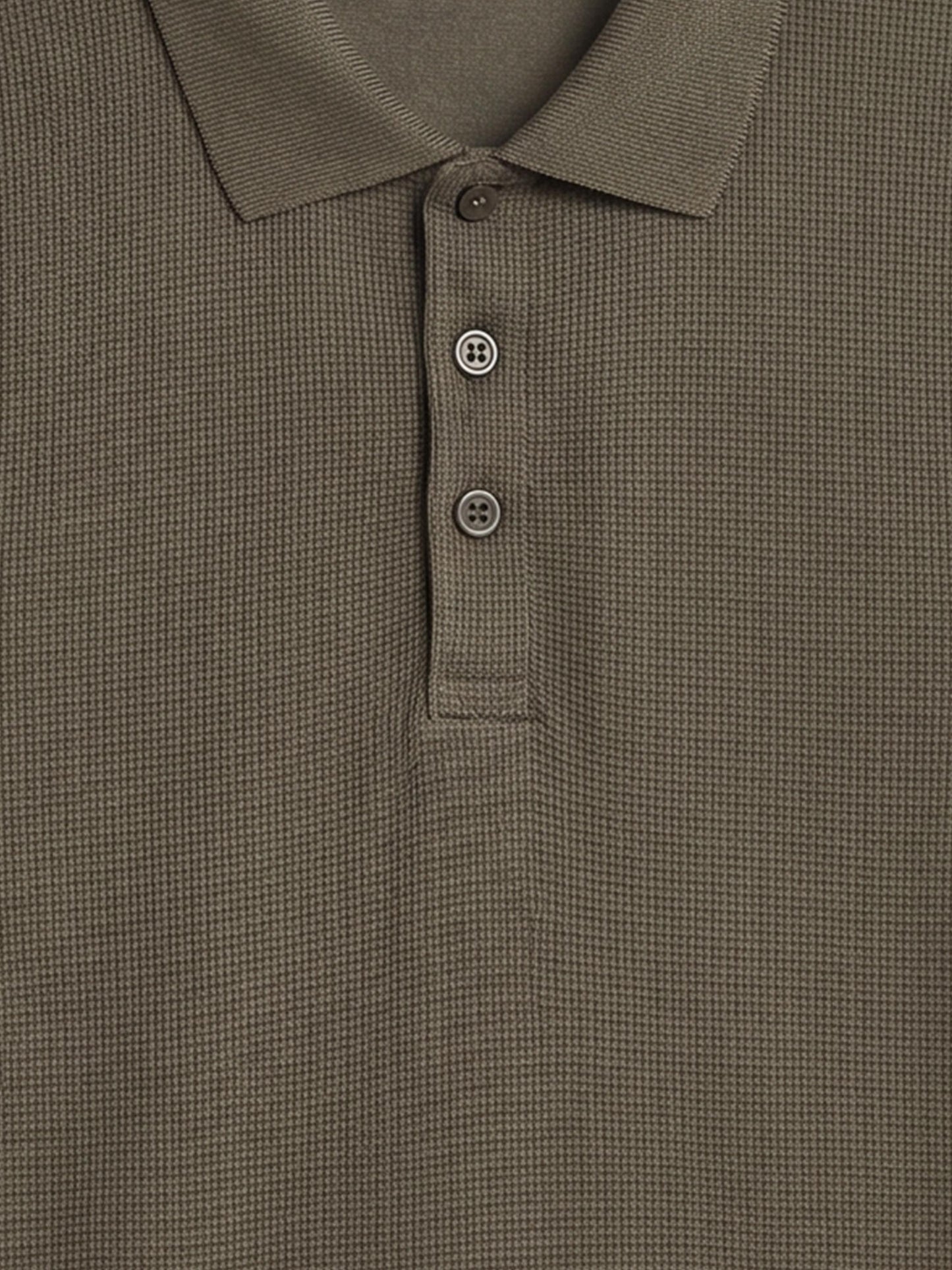 Straight Fit Structured T-Shirt - Olive Green