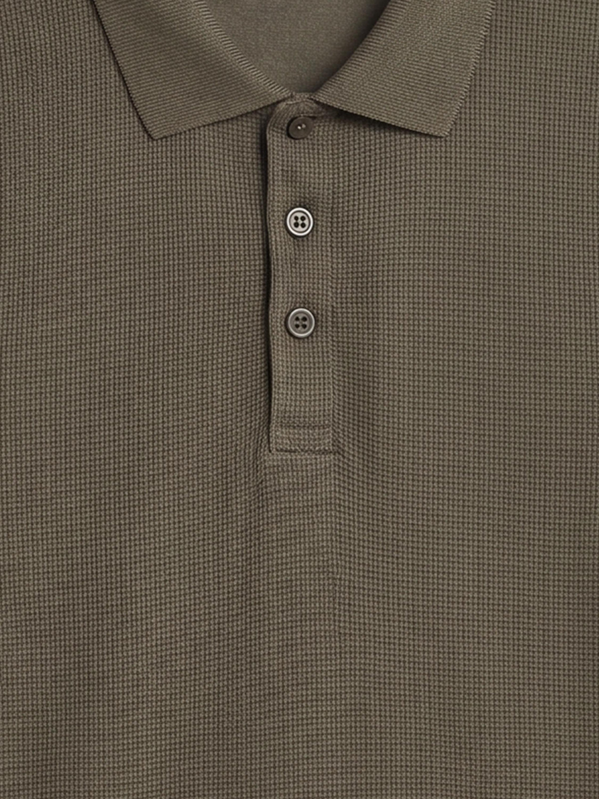 Straight Fit Structured T-Shirt - Olive Green