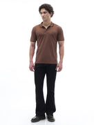 Regular Fit 100% Cotton T-Shirt - Brown