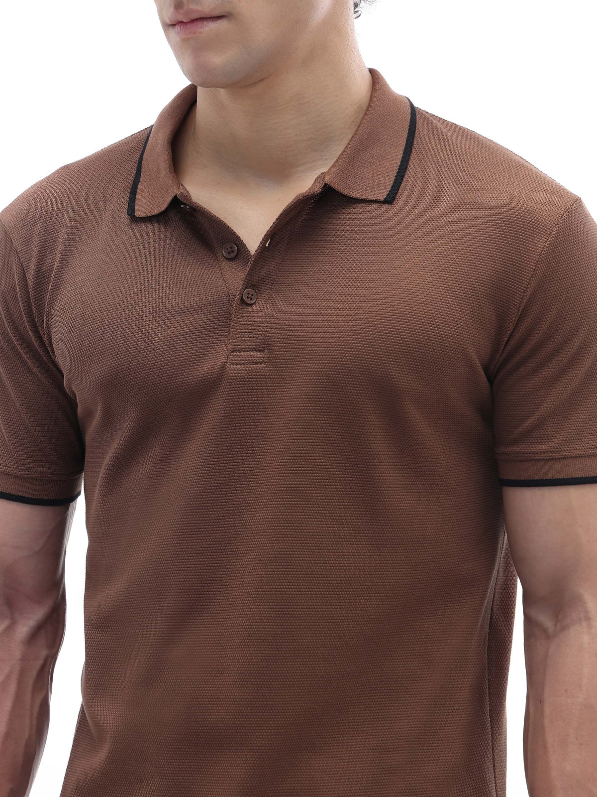 Regular Fit 100% Cotton T-Shirt - Brown