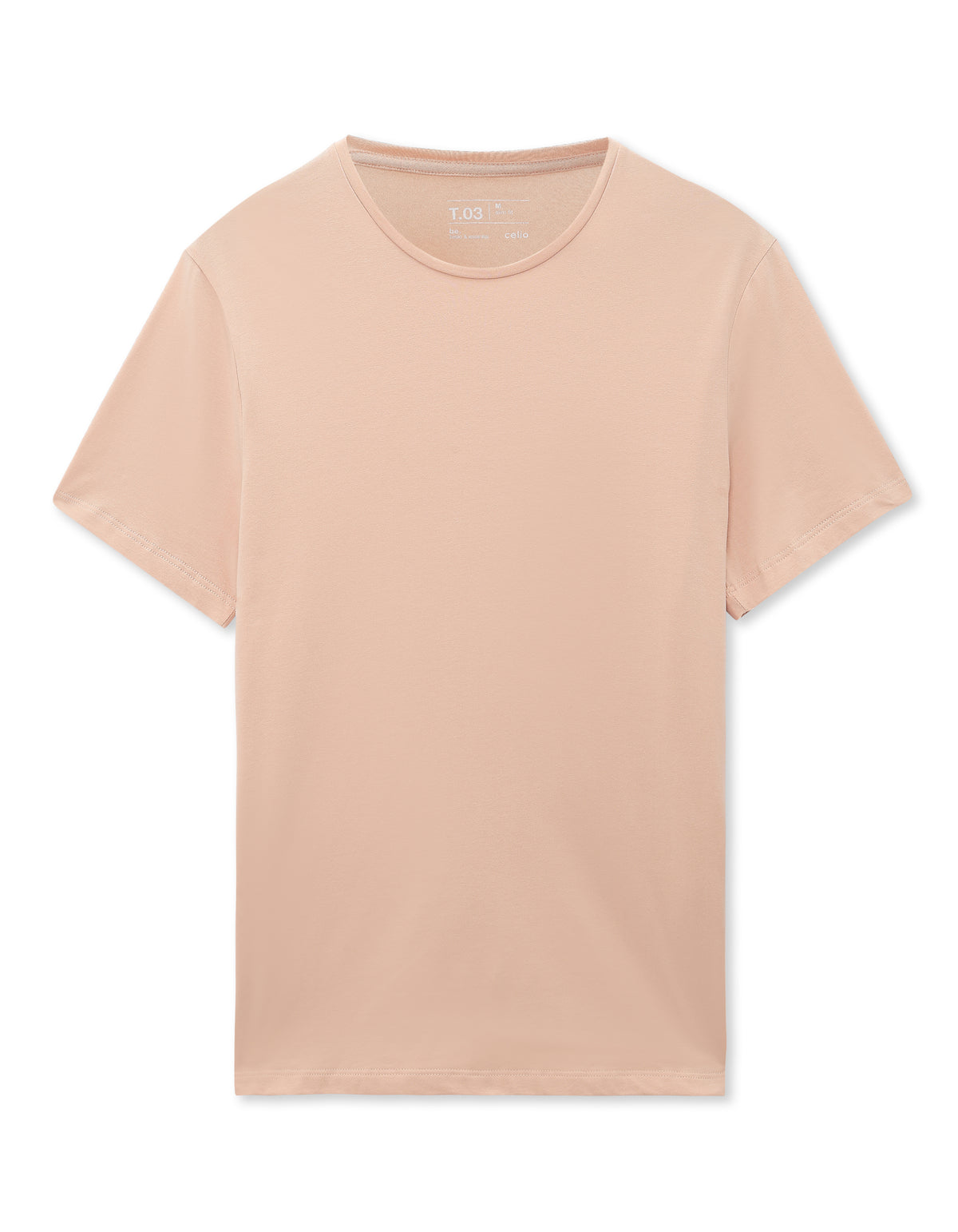 Slim Fit Stretch Cotton Crew Neck T-Shirt - Pink
