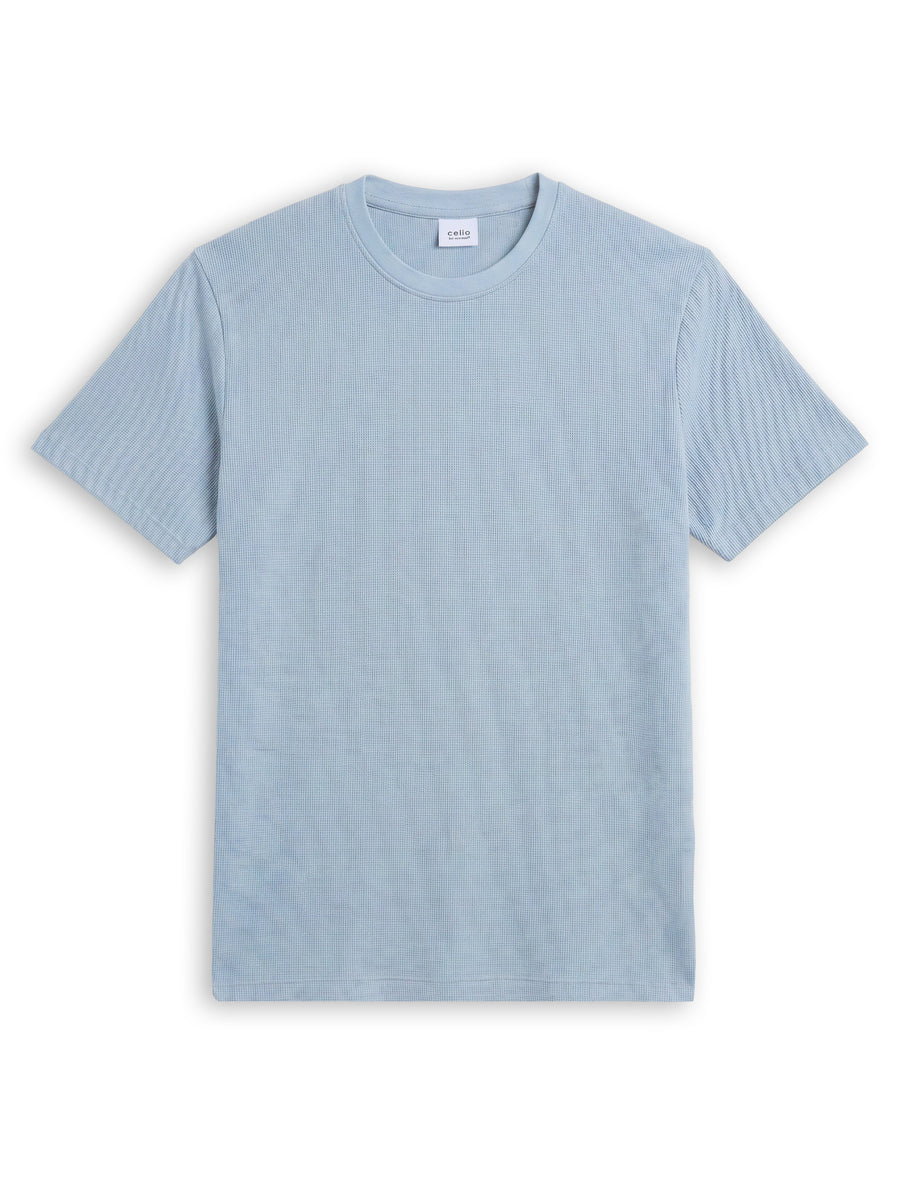 Regular Fit Structured T-Shirt - Blue