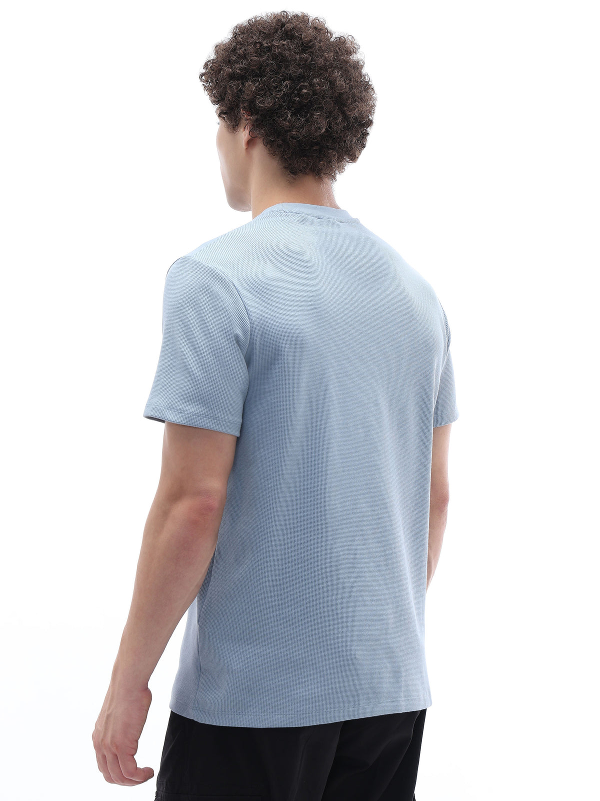 Regular Fit Structured T-Shirt - Blue