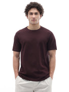 Regular Fit Structured T-Shirt - Brown
