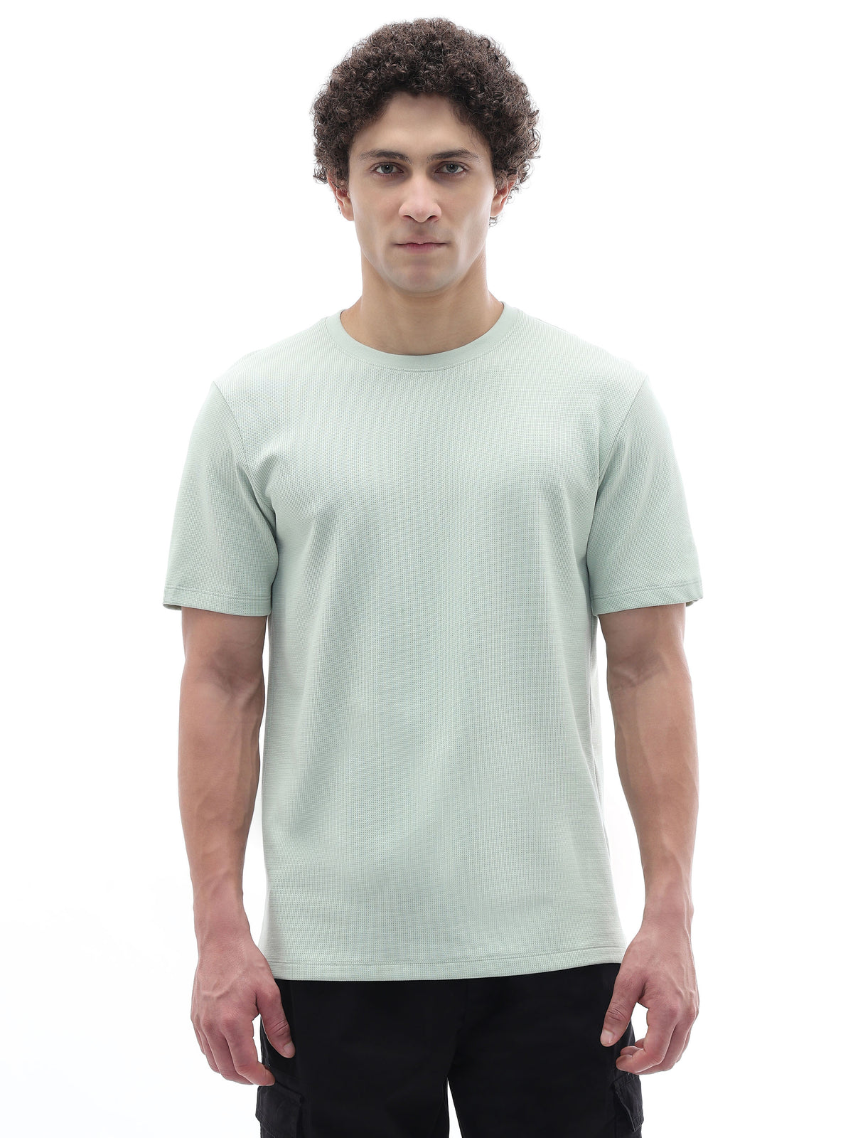 Regular Fit Structured T-Shirt - Green