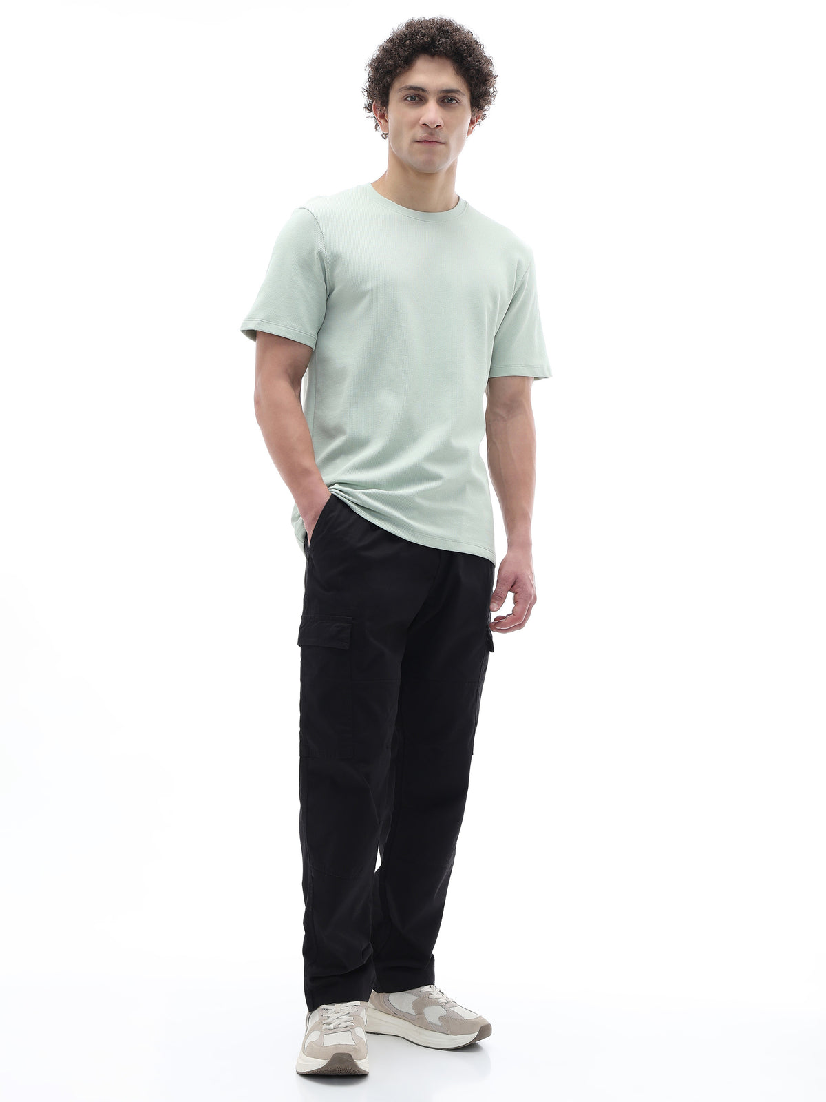 Regular Fit Structured T-Shirt - Green