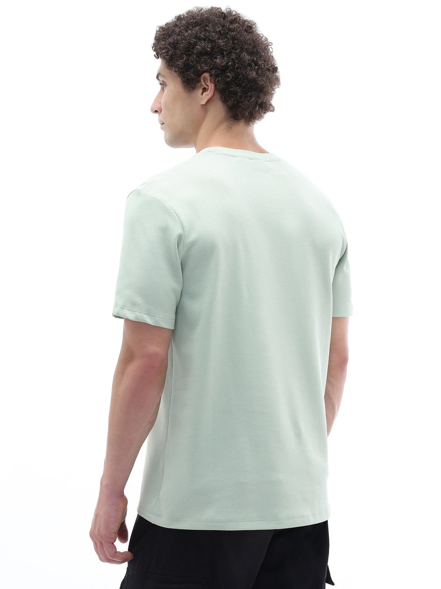 Regular Fit Structured T-Shirt - Green