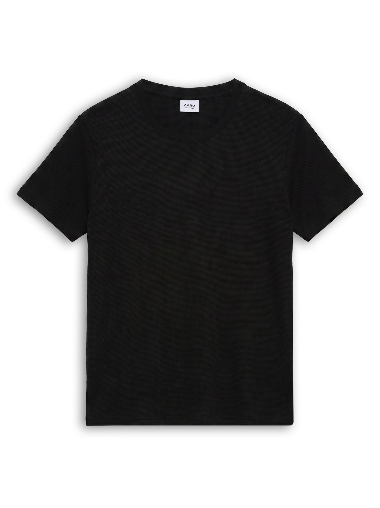 Regular Fit Structured T-Shirt - Black