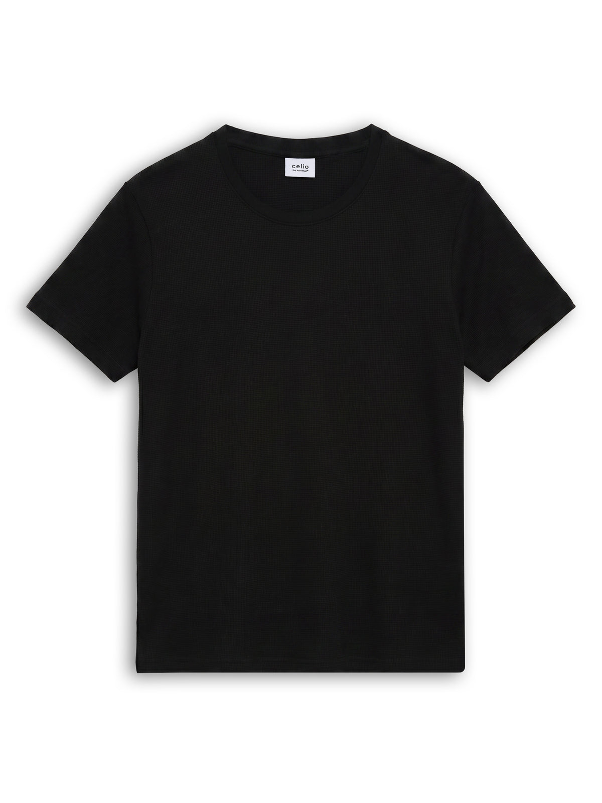 Regular Fit Structured T-Shirt - Black