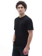 Regular Fit Structured T-Shirt - Black
