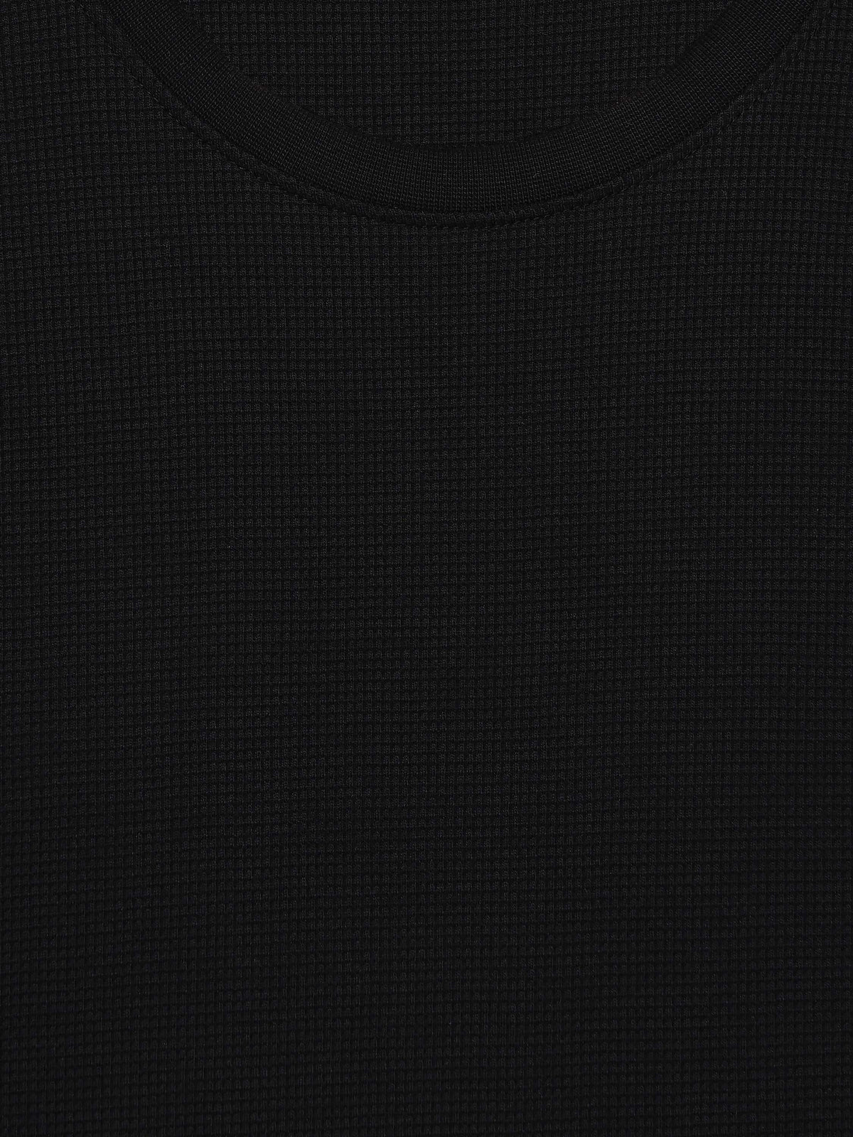 Regular Fit Structured T-Shirt - Black