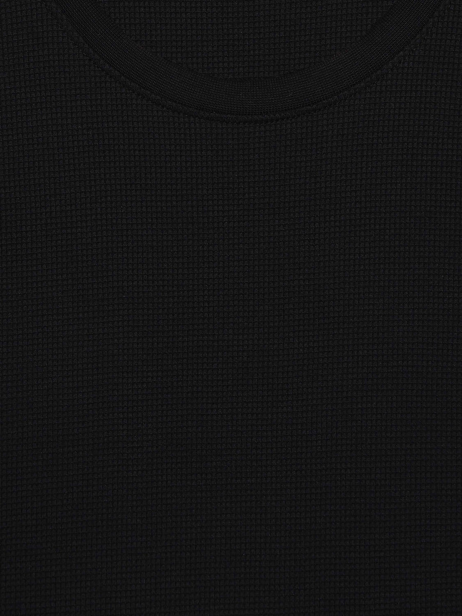 Regular Fit Structured T-Shirt - Black