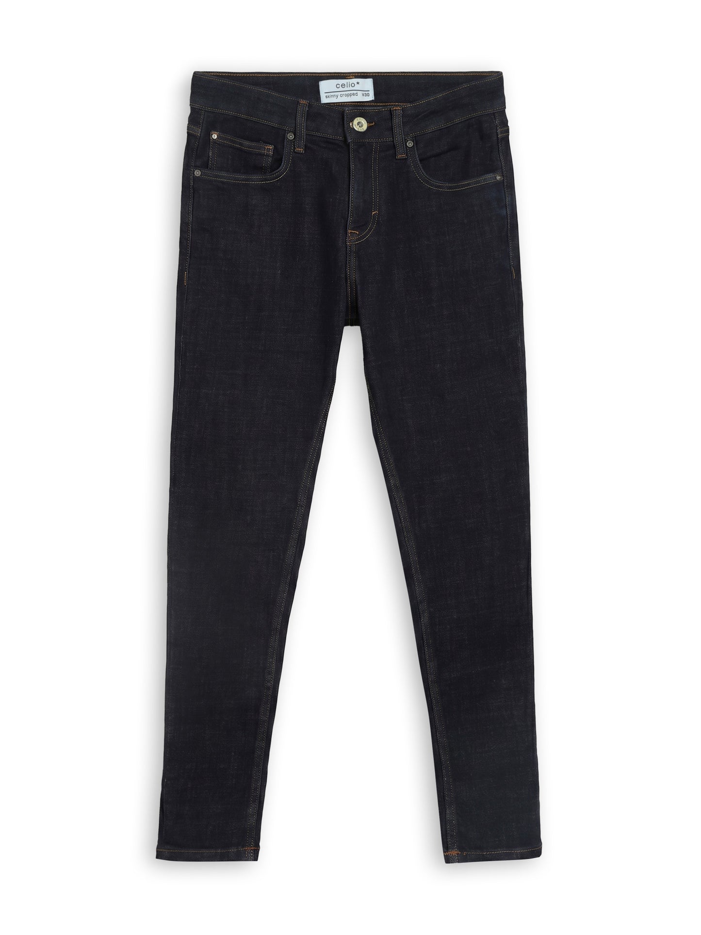 Celio Solid Skinny Fit Cotton Blend Black Jeans