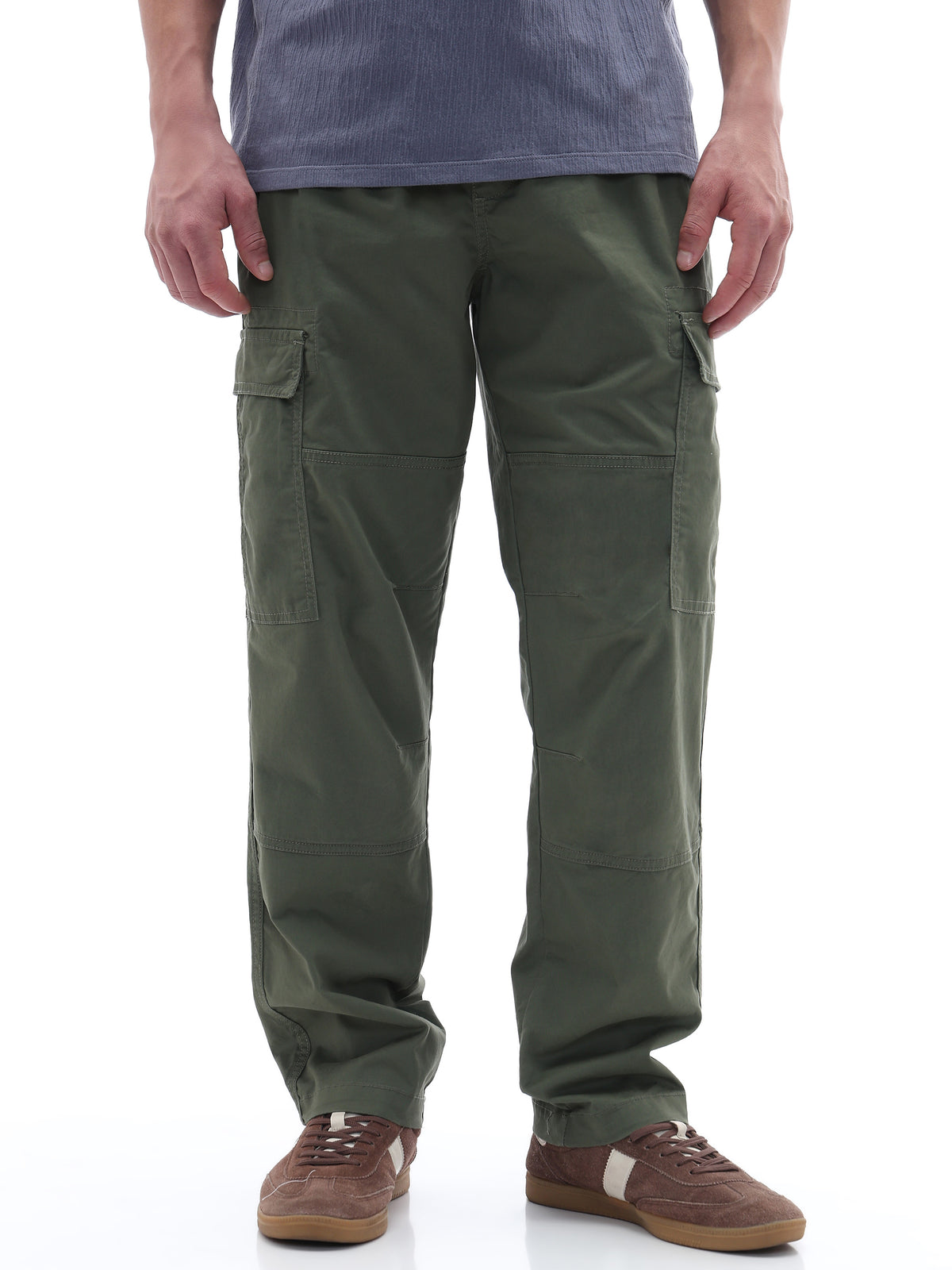 Straight Fit Trousers - Green