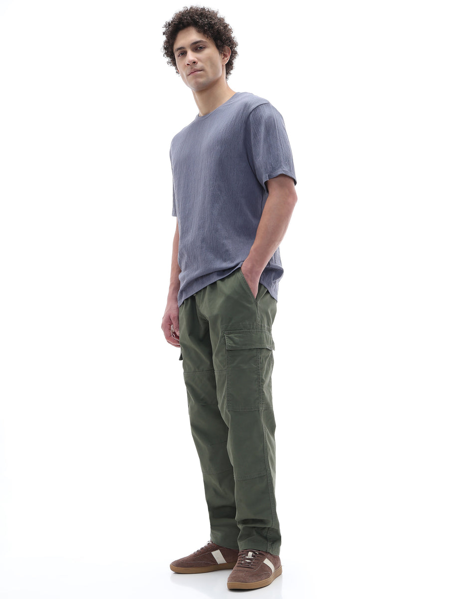 Straight Fit Trousers - Green