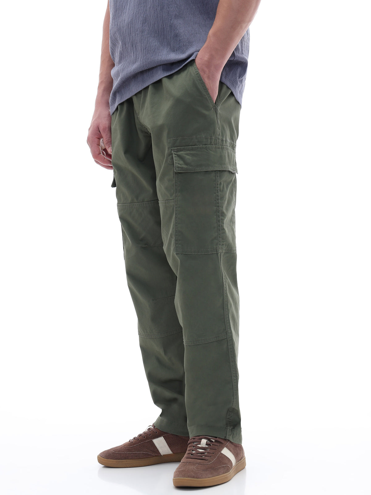 Straight Fit Trousers - Green