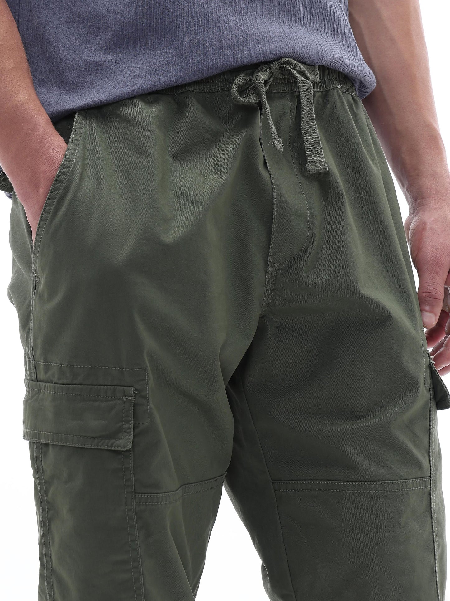 Straight Fit Trousers - Green