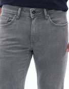 Slim Fit Cotton Blend Jeans - Grey