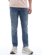 Slim Fit Stretch Cotton Jeans - Blue