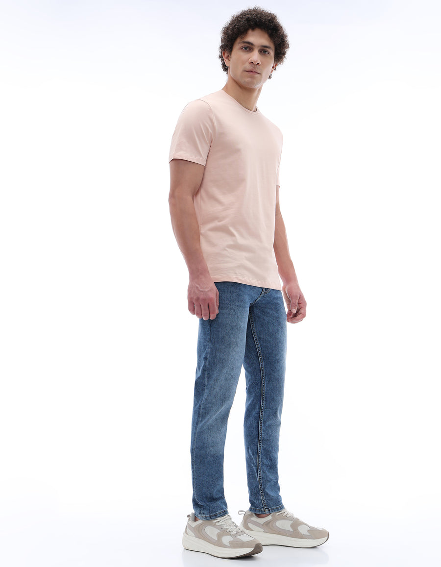 Slim Fit Stretch Cotton Jeans - Blue