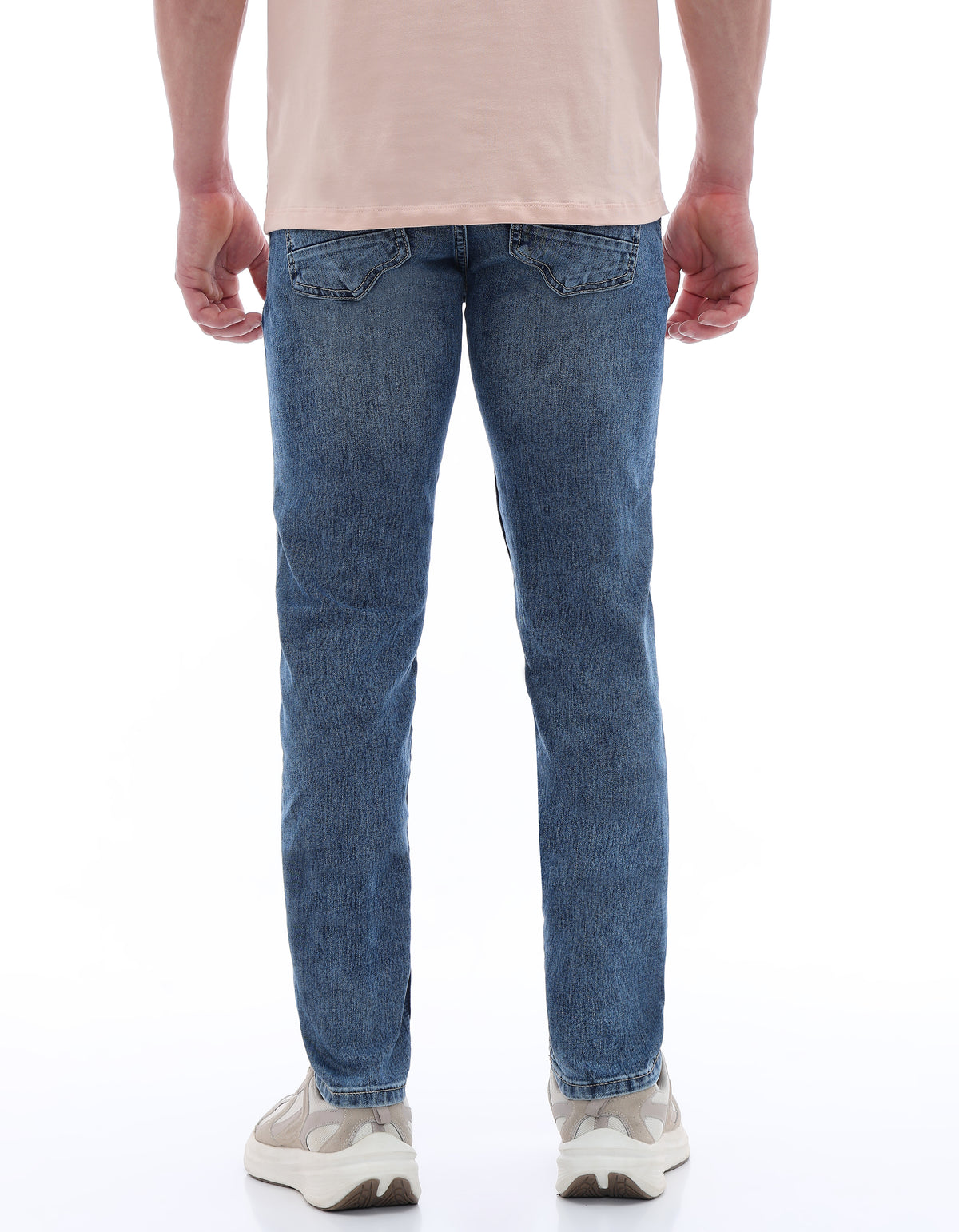 Slim Fit Stretch Cotton Jeans - Blue