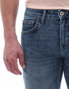 Slim Fit Stretch Cotton Jeans - Blue